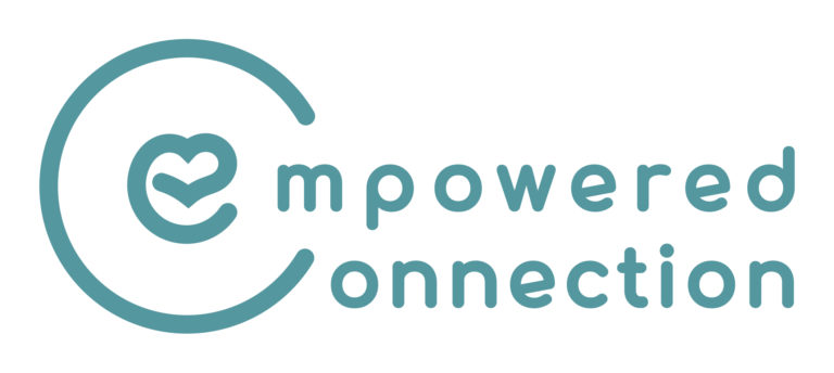 Empowered Connection WordMark Teal on White Background